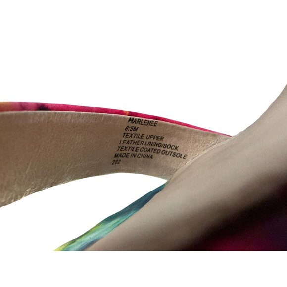 STEVE MADDEN Marlene Multicolor Ankle Strap Heels Sandals Size 8.5 - Picture 2 of 7